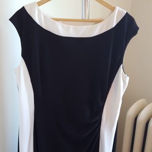 Black and white classic shift dress NWT